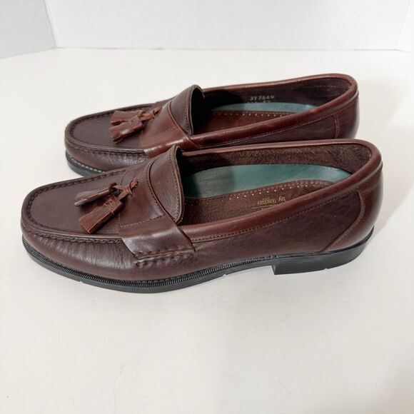 Dexter Walk Over Men\'s Vintage Brown Leather Tassel USA Slip On‎ Loafer Size 8.5 main image 4